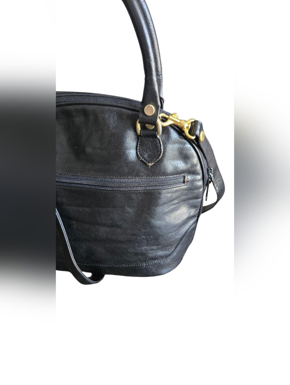 Oroton Vintage Black Cowhide Woven Crossbody Bag - Picture 3 of 14